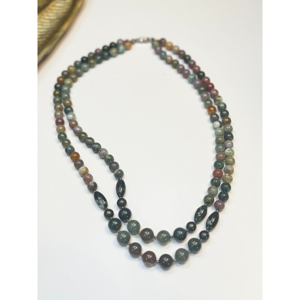 Vintage Tourmaline Beaded Multistrand Necklace
